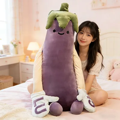 Eggplant King Sleep-Talking Hugging Pillow Doll For Girls To Sleep With