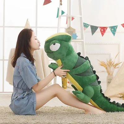 1pc 100cm Simulation Chameleon doll Plush toys simulation animal Personality ornament cushions Tricky funny toy Birthday Present