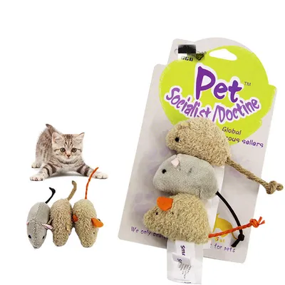 3 pcs plush simulation mouse toys