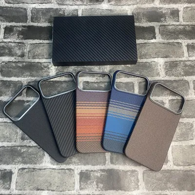 Magnetic-compatible Kevlar Phone Case Carbon-fiber Protective Cover