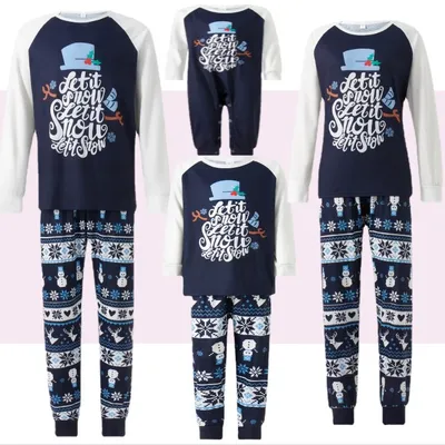 New Year Parent-child Outfits Autumn Wear For Family Of Three Or Four Long-sleeve Christmas Home Clothes