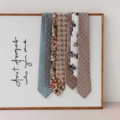 Korean Style Retro Light Color Hong Kong Style Tie