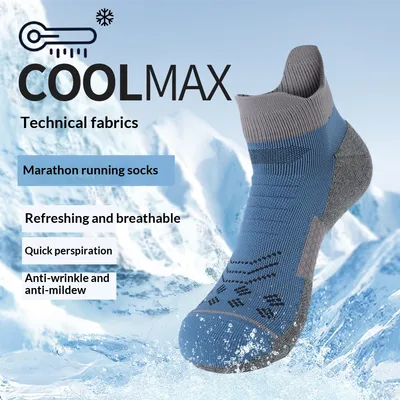 Mens Summer Antibacterial Sweat-Absorbent Non-Slip Low-Compression Socks