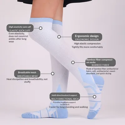 Professional Leg-slimming Bamboo-fiber Compression Socks