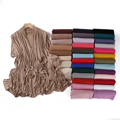 Solid-color Large-size Modal Sweatband Single-color Mercerized Cotton Turban Headscarf