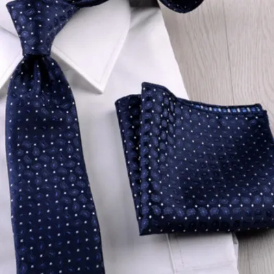 Business Formal Wear Casual Tie Pocket Square Combination