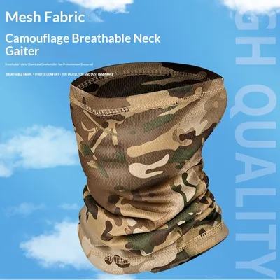 All In One Breathable Neck Gaiter With Sun Protection Perfect For Outdoor Use