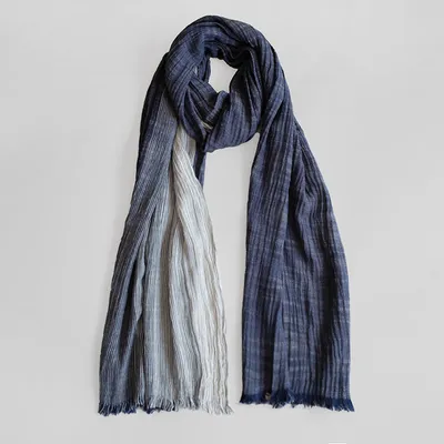 Vintage Long, Wide Solid-color Striped Shawl Scarf