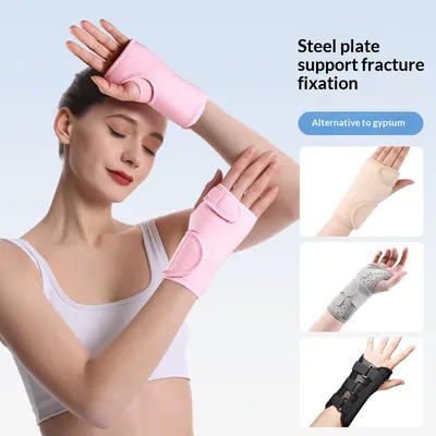 Steel-plate Supported Adjustable Breathable Mesh Wrist Brace For Sports And Sprains