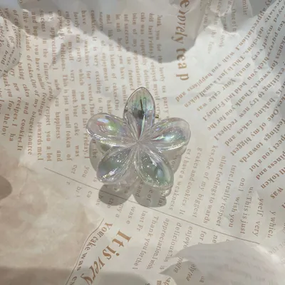 4CM Plumeria Rubra Grip Flower Barrettes Female
