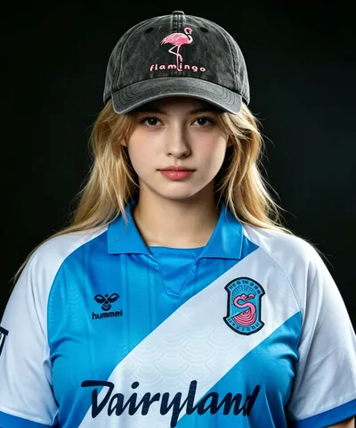 2pcs Vintage Washed Cotton Baseball Cap With Flamingo Embroidery,  FC The Flamingos World Cup Fan Hat Adjustable Unisex Soccer Hat For Men Women
