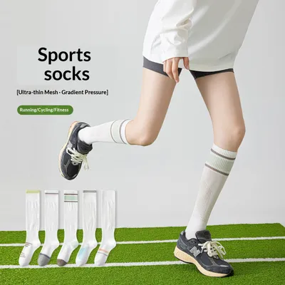 Ultra Thin Lightly Compressive Breathable Leg Length Sports Socks