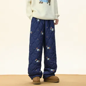 Womens Winter Outerwear Windproof Fleece-lined Pants