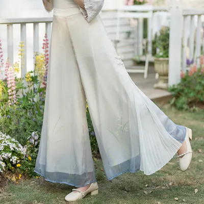 Womens Fashion Casual High-waisted Mesh Pants