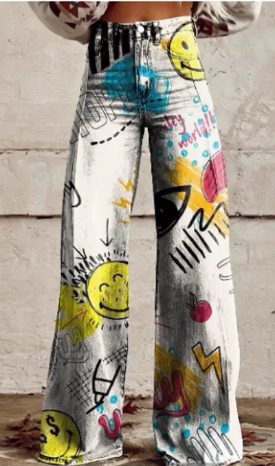 3D Digital Printed Women's Imitation Jeans