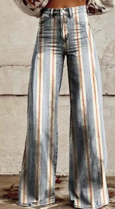 3D Digital Printed Women's Imitation Jeans