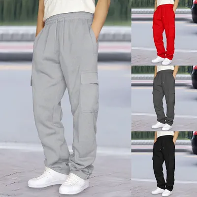 Ankle-Tightening Loose Sweatpants With Multiple Pockets And Drawstrings