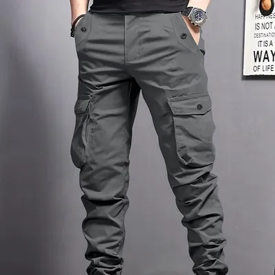 Mens Casual Workwear Trousers Long Pants