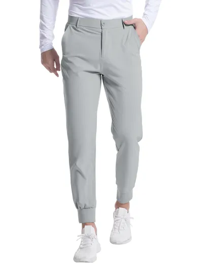 Youth Elastic Golf Jogger Slim Fit Pants Casual Pants For Men, All-Season Premium Feel