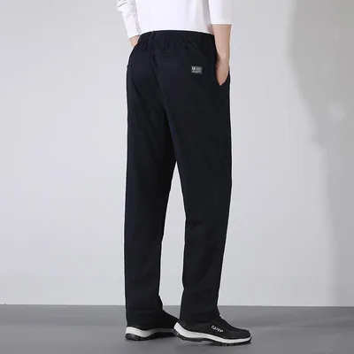 Mens Casual Pants Long Trousers Loose-fitting Straight-leg Spring Pants