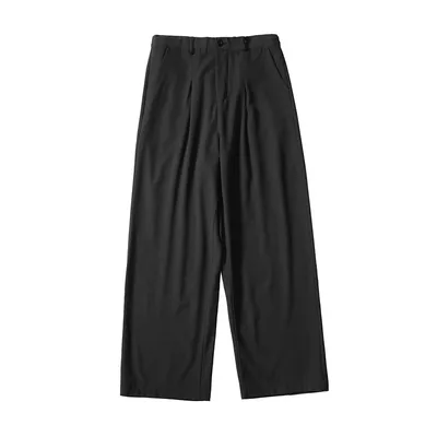 All-Match Straight-Leg Pants Wide-Leg Cropped Trousers