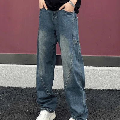 American High Street Machete Jeans Men's Spring And Autumn Ruoshuai