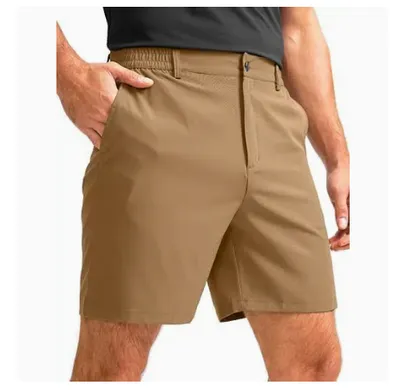 Men's 7 Inch Lightweight Golf Casual Shorts, Elastic Waist