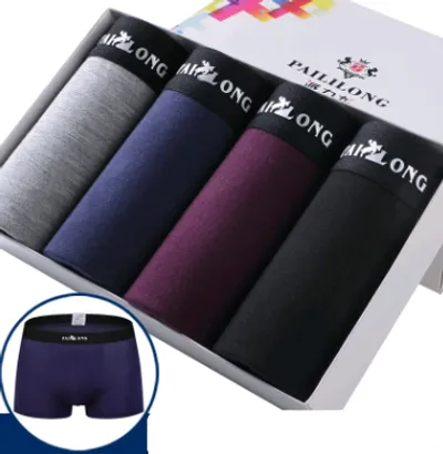 4 gift boxes with modal men's underwear comfortable breathable three-dimensional bump boxer shorts head