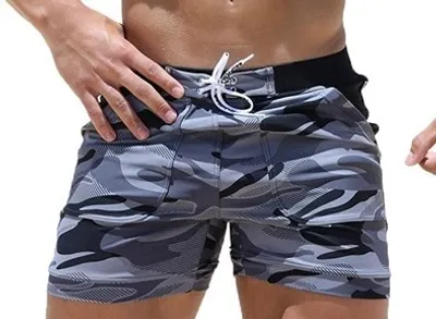 AliExpress wish Amazon summer new men's beach pants large size camouflage shorts men's swimming trunks