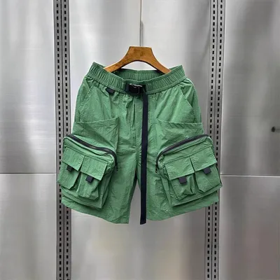 American-style Vintage Summer Multi-pocket Utility Shorts
