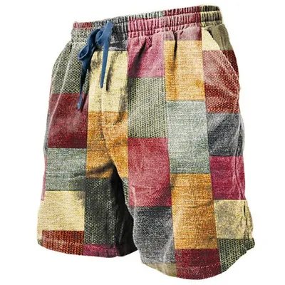 3D Printed Breathable Soft Casual Loose Shorts Men