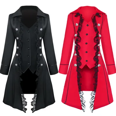 Solid-color Long-sleeve Three-button Womens Coat