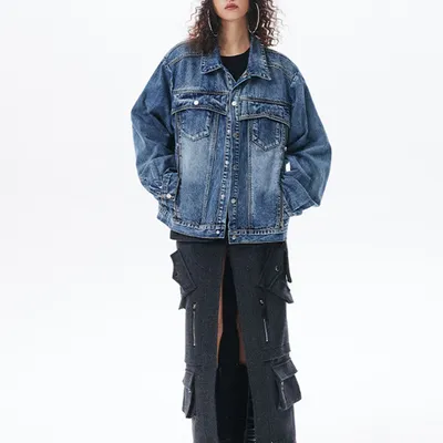 American Retro Clean Fit Wash Denim Jacket Coat