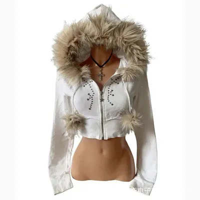 Cross-border New Arrival Retro Casual Sweet-and-cool Plush Hooded Hoodie