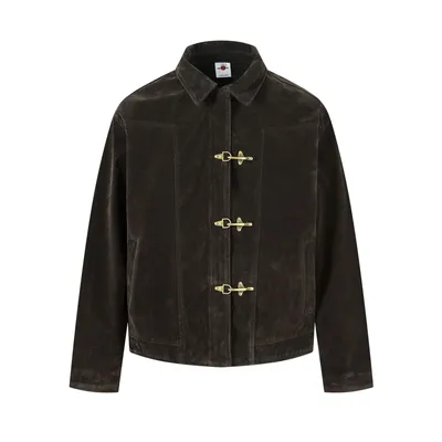 Deconstructed Jacket Design Mens Cropped Relaxed-fit Casual Outerwear