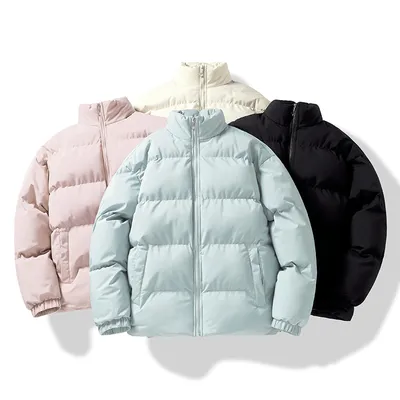Autumn And Winter Bread Jacket Loose Hong Kong Style Stand Collar Cotton Coat
