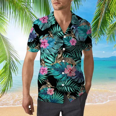 3D Digital Printed Shirt Personalized Patterns Printing Men's Casual Summer Short Sleeve Shirt