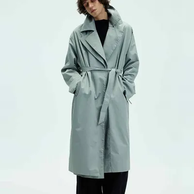 Mens Solid-color Loose-fitting Mid-length Coat