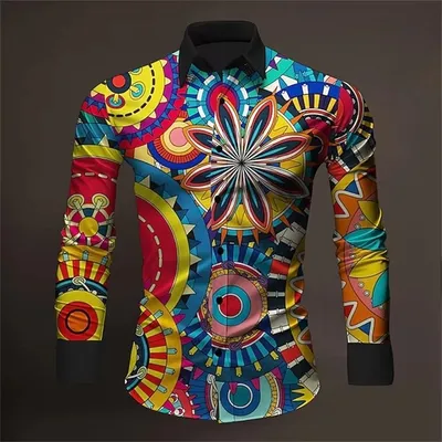 Abstract Art Vibrant Tribal Pattern Shirt