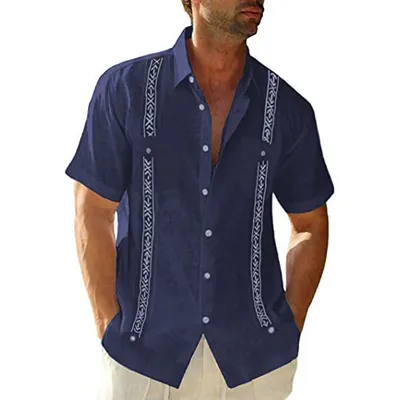 3D-printed Mens Short-sleeve Shirt, Beach Top