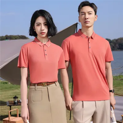 180g Combed Tight Mercerized Cotton Silver Polo Shirt