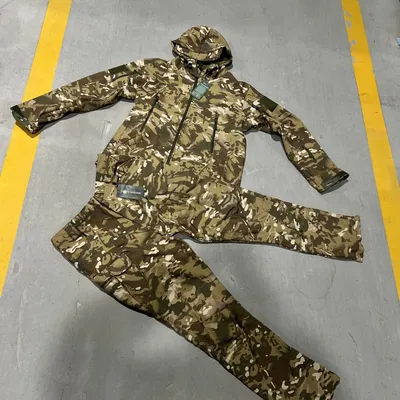 Camouflage Tactical Jacket And Pants Set With Fleece Lining