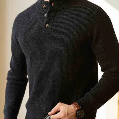 American Casual Half Turtleneck Knitted