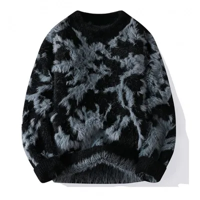 Mens Casual Thickened Mock-neck Sweater