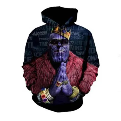 3D digital print hoodie