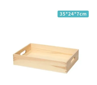 Wood frame solid wood box-one-layer tray large