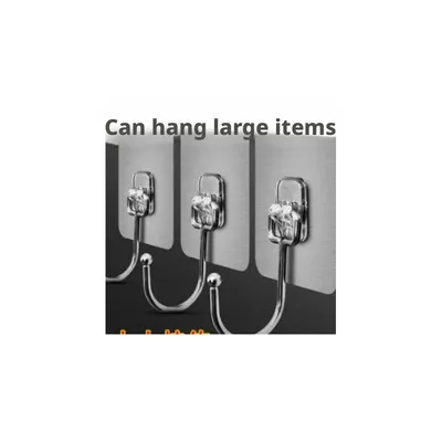 Strong big hook-brushed silver-7 * 7 -5 pack-OPP bag