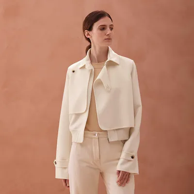 Retro Short Temperamental Women's Genuine Leather Clothes