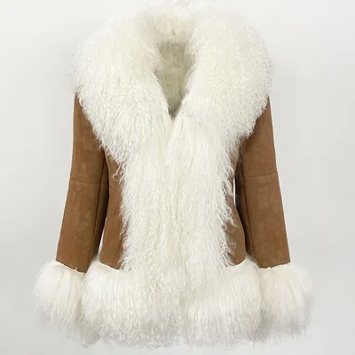 Thickened Wool Jacket With A Suede-like Finish