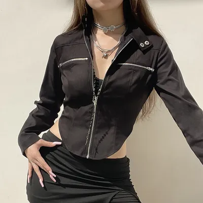New Stand-up Collar Slim Fit Short Zipper Jacket